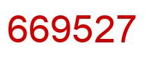 Número 669527 imagen rojo