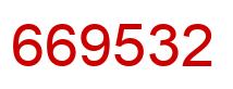 Número 669532 imagen rojo