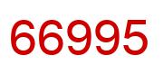 Number 66995 red image