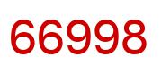Number 66998 red image
