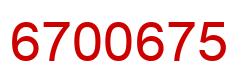 Number 6700675 red image