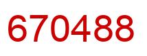 Number 670488 red image