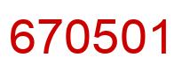 Number 670501 red image