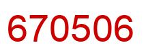 Number 670506 red image
