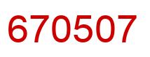 Number 670507 red image