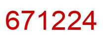Number 671224 red image