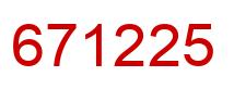 Number 671225 red image