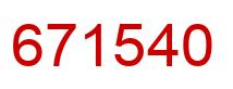 Number 671540 red image