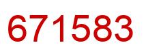 Number 671583 red image