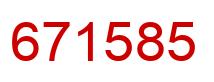 Number 671585 red image
