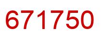 Number 671750 red image