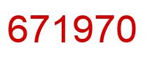 Number 671970 red image