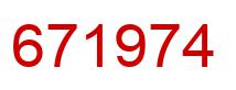 Number 671974 red image