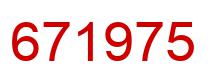 Number 671975 red image