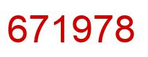Number 671978 red image