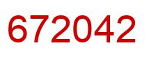 Number 672042 red image