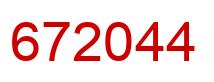 Number 672044 red image