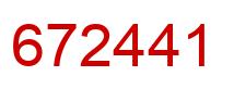 Number 672441 red image