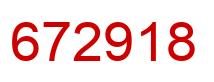 Number 672918 red image