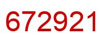 Number 672921 red image