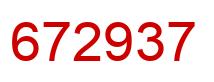 Number 672937 red image