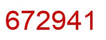 Number 672941 red image