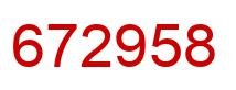 Número 672958 imagen rojo