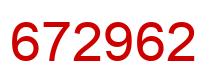 Number 672962 red image