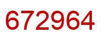 Number 672964 red image
