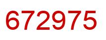 Number 672975 red image