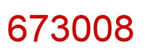 Number 673008 red image