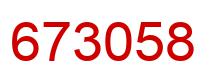 Number 673058 red image