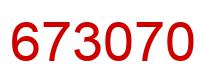 Number 673070 red image