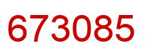 Number 673085 red image