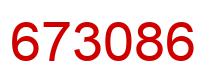 Number 673086 red image