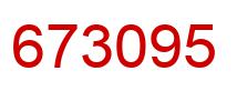 Number 673095 red image