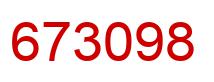 Number 673098 red image