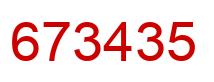 Number 673435 red image