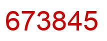 Número 673845 imagen rojo