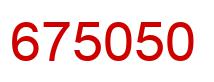 Number 675050 red image