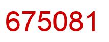 Number 675081 red image