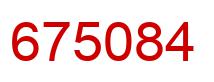 Number 675084 red image