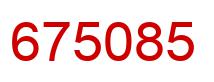 Number 675085 red image