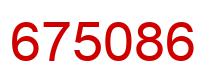 Number 675086 red image
