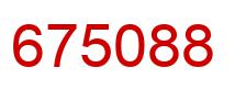 Number 675088 red image
