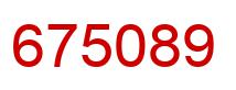 Number 675089 red image