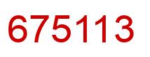 Number 675113 red image