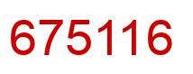 Number 675116 red image
