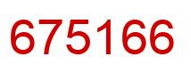 Number 675166 red image