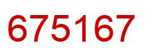 Number 675167 red image